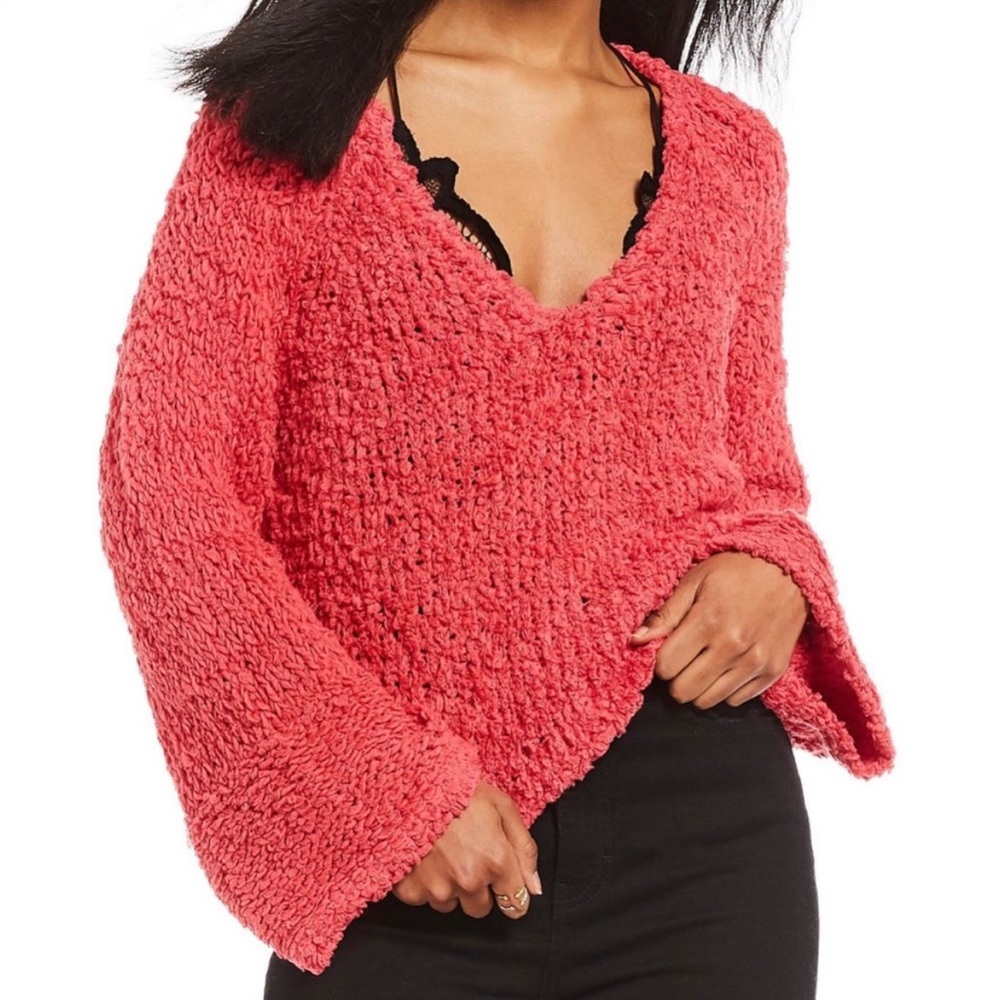 Free People Sand Dune Pink Sweater Size Medium